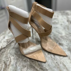 Nude strappy heels  7.5